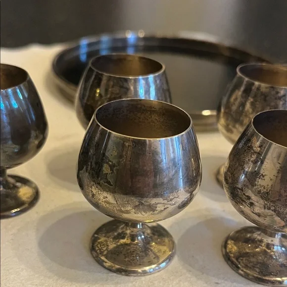 Gorham Silver Goblet Set with Spoons and Tray - Picture 7 of 8